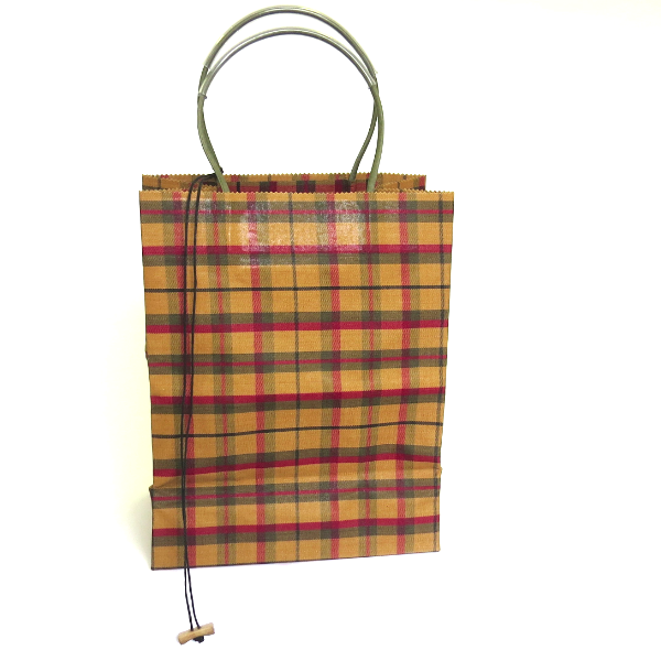 Brave Brown Bag pattern wax cotton maxi cedar maple plaid